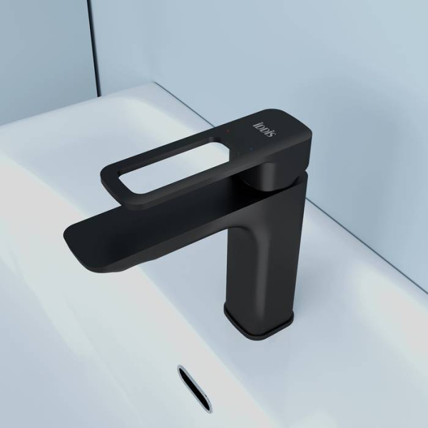 Смеситель для умывальника IDDIS Slide черный (SLIBL00i01)